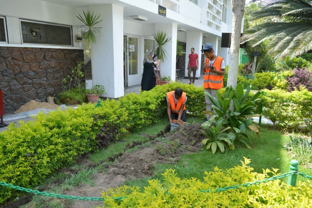 نادى الصيد تركيب كابلات كاميرات المراقبة