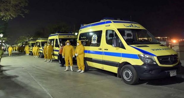 سيارات إسعاف نقل مصابي فيروس كورونا