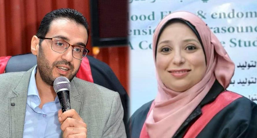 الدكتورة رغدة الدخاخني، والدكتور أحمد الحلوجي، أساتذة أمراض النساء والتوليد بكلية الطب بجامعة طنطا