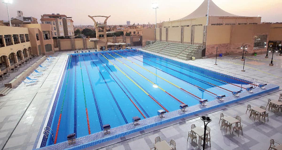 حمام السباحة الأوليمبي الجديد بنادي الزهور فرع التجمع الخامس