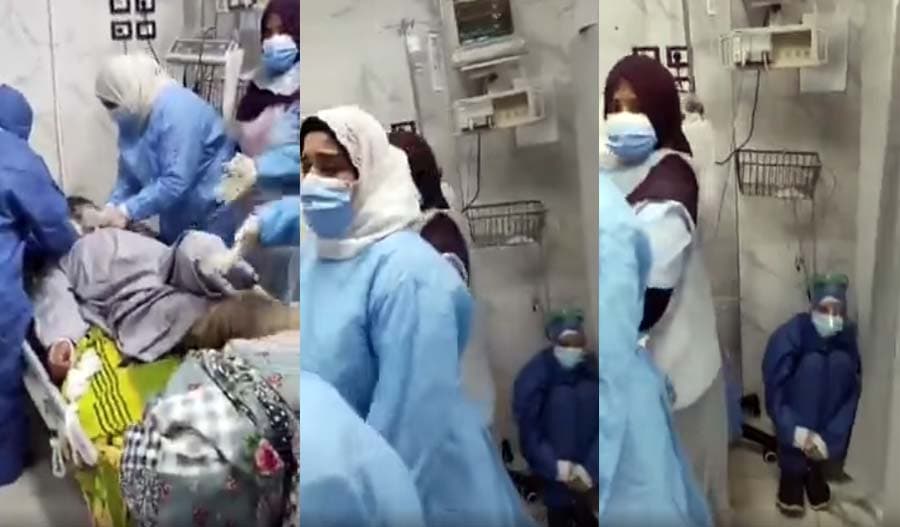 فيديو وفاة حالات فيروس كورونا في مستشفي الحسينية بسبب نقص الأكسجين