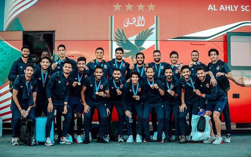بعثة الاهلي في قطر بعد تحقيق برونزية كأس العالم 2020